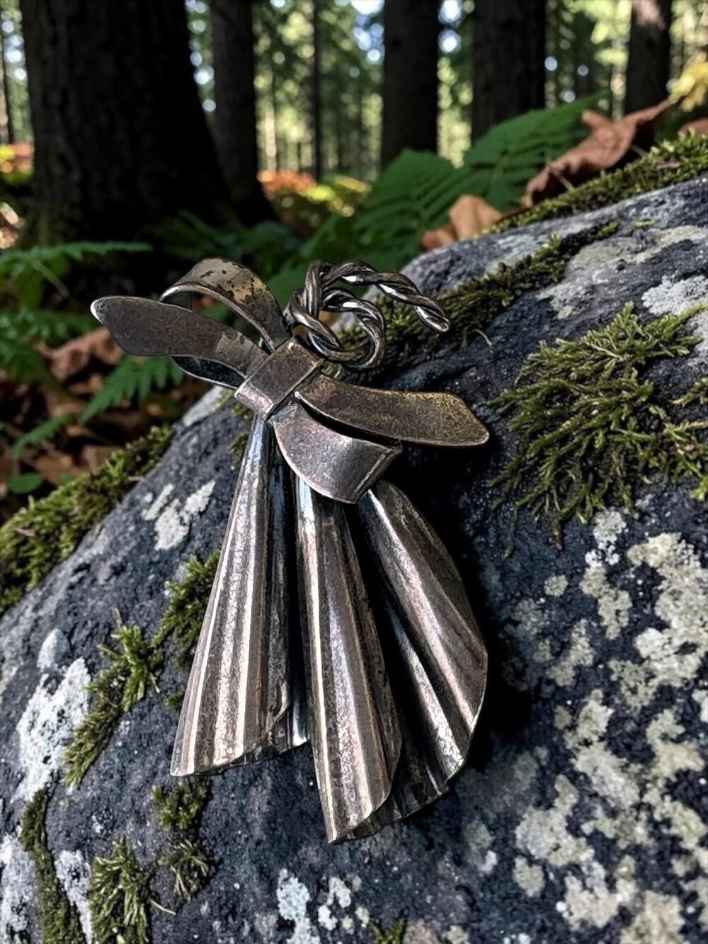 Vintage Sterling Silver Sculptural Bow Brooch Fan Folded Ribbon Design Marked Me